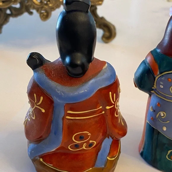 Vintage Chinese Ceramic Miniature Figurine Set Of 4